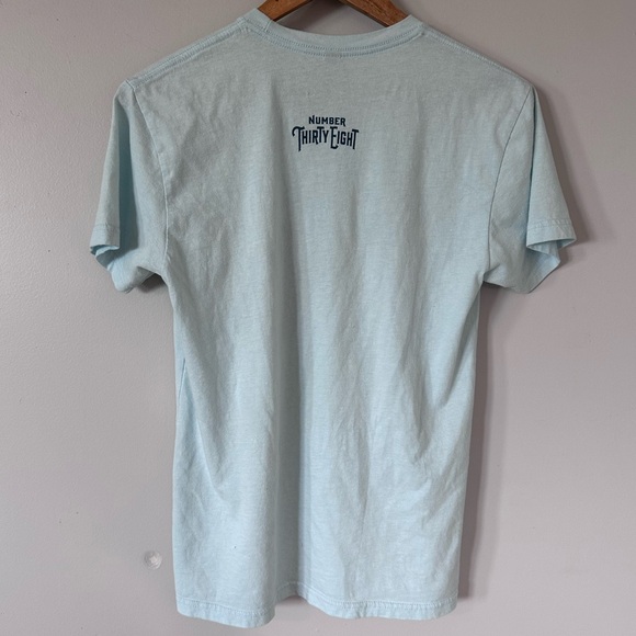 Light Blue Cowgirl Buffalo Bison Graphic T-Shirt - Picture 4 of 4